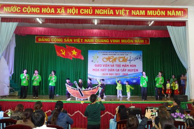 Hội thi Giáo viên và trẻ Mầm non múa hát dân ca cấp huyện năm học 2017 - 2018